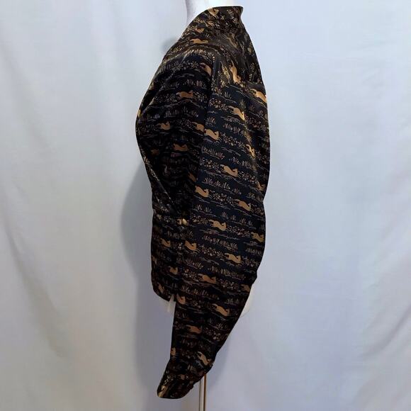 Evan Picone Vintage Wrap Long Sleeves Blouse Women 8 - Picture 4 of 13